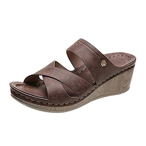 Sandalias de Verano para Mujer Moda casual estilo romano zapatillas de mujers Plataformas Cuñas Sandalias Zapatos