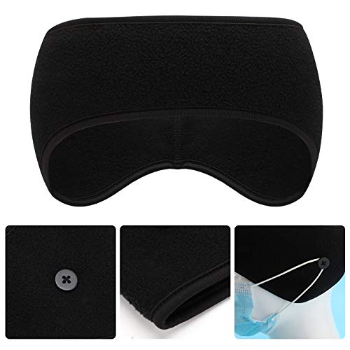 SAVITA 2 Piezas Stretchy Winter Headband Térmico Diadema Invierno Calentador de Orejas para Hombres Mujeres Corriendo Deporte (Negro, Gris)