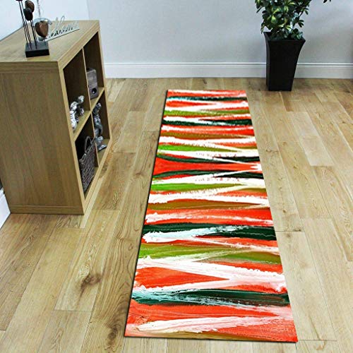SESO UK- Resumen de la Alfombra del Corredor por un Pasillo Escaleras, Nordic Barra de Color Manta Modelo, hogar Salón se Pueden Cortar Antideslizante (Size : 0.8×6m)