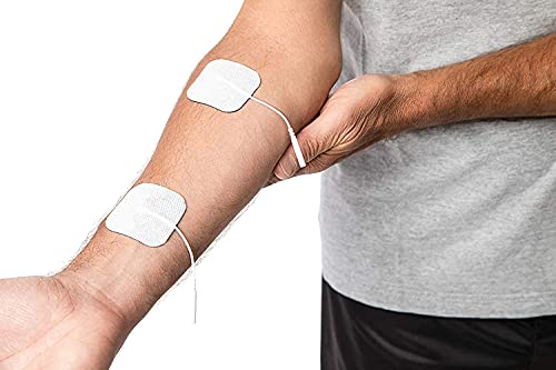 Set de 16 electrodos tens ems para electroestimulador TENS EMS | Parches adhesivos tens ems cuadrados de 5x5cm | Almohadillas tens ems adhesivas