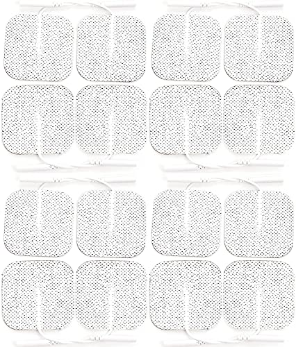 Set de 16 electrodos tens ems para electroestimulador TENS EMS | Parches adhesivos tens ems cuadrados de 5x5cm | Almohadillas tens ems adhesivas
