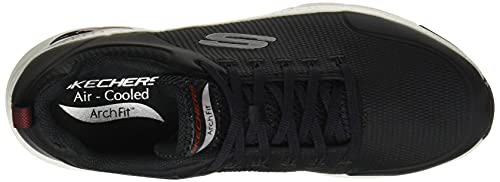 Skechers Arch Fit-Titan, Zapatillas para Caminar Hombre, Negro (BKW Black Textile/White Trim), 39 EU