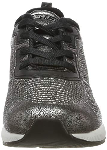 Skechers Bobs Squad-Sparkle Life, Zapatillas Mujer, Pew Champagne Duraleather/Chenille Line, 40 EU