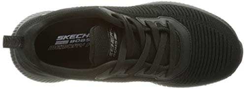 Skechers Bobs Squad-Tough Talk, Zapatillas Mujer, Negro (BBK Black Engineered Knit/Trim), 36 EU