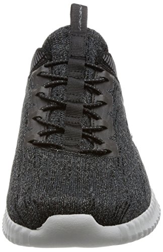 Skechers Elite Flex-Hartnell, Zapatillas Hombre, Negro (BKGY Black Mesh/Trim), 42 EU
