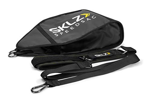 SKLZ SpeedSac - Trineo para Entrenamiento de Resistencia al Peso (10-30 Libras), Color Negro y Amarillo, Talla única