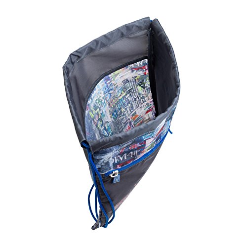 SKPAT - Mochila saquito Cierre Fruncido. Gymsack Bolsa Multifuncional. Muy cómoda y Ligera. Ideal para Deporte, Gimnasio, Ciclismo, Bicicleta. Cremallera Delantera. 53941, Color Gris