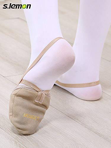 S.lemon Zapatillas Medias de Ballet Baile de Material Vegano Zapatos de Gimnasia Rítmica (41-43 EU)