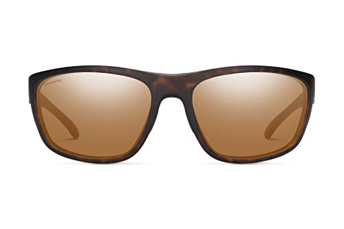 SMITH Redding Gafas, Tortuga Ámbar Oscuro Mate/Chromapop + Espejo de Bronce Polarizado, 62 Unisex Adulto