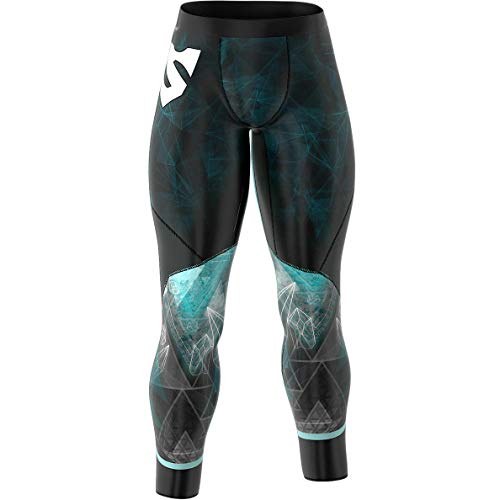 SMMASH Galaxy Deportivo Largo Leggins Hombre, Pantalones Largo Deporte Dombre por un Gimnasio de Yoga Corrientes, Material Transpirable y Antibacteriano, Fabricada en la UE (XXL)