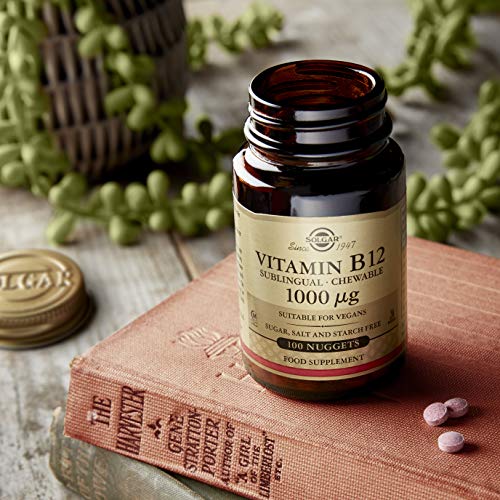 Solgar Vitamina B12, Comprimidos Masticables, Reduce el Cansancio, Ayuda a Liberar la Energía de los Alimentos, Activa la Vitalidad, Apto para Veganos, 100 Unidades