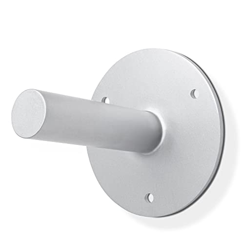 Soporte de pared para discos de pesas, acero inoxidable mate, más de 50 kg de capacidad de carga, para todos los discos de peso con orificio de 30 mm. Calidad alemana