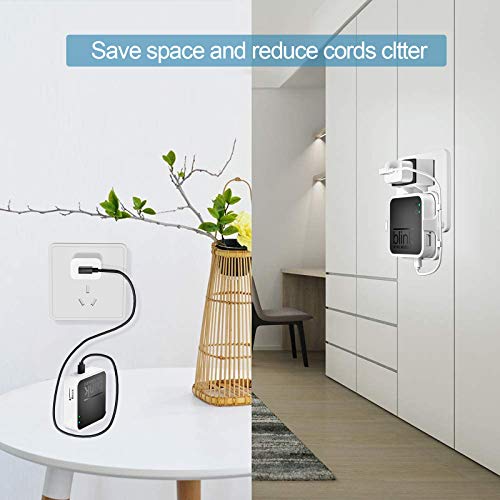Soporte de pared para módulo flash Sync 2, soporte fácil para la nueva cámara interior intermitente con cable corto fácil de instalar (blanco, 1 paquete)