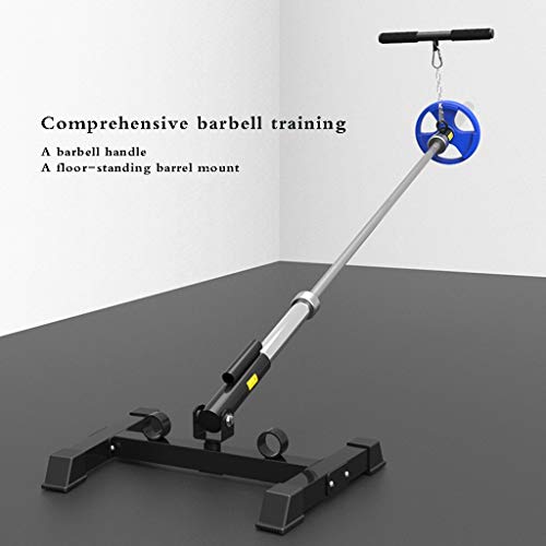 Soportes para mancuernas Remo Deadlift Barbell Mango Barbell Barrel Rack Barbell Core Training Pull Back Manija Equipo de Aptitud (Color : Black, Size : 40 * 38cm)