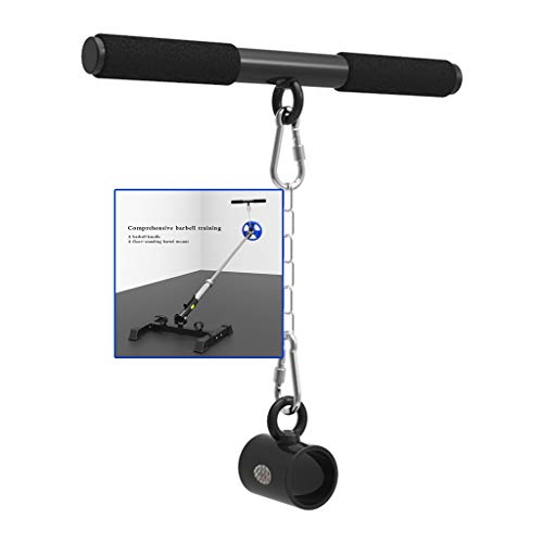 Soportes para mancuernas Remo Deadlift Barbell Mango Barbell Barrel Rack Barbell Core Training Pull Back Manija Equipo de Aptitud (Color : Black, Size : 40 * 38cm)