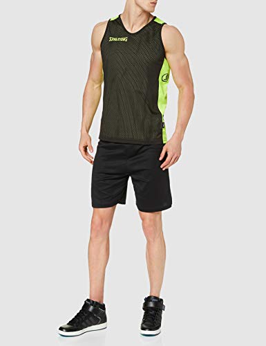 Spalding Essential Camiseta Reversible de Entrenamiento, Hombre, Negro, XXS