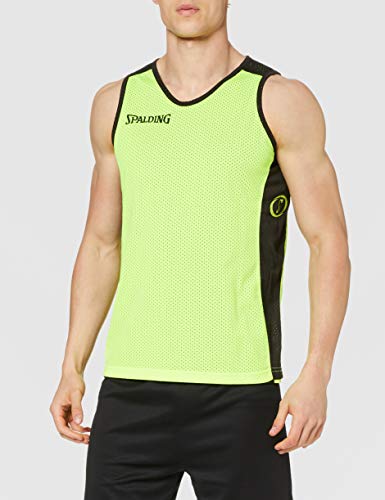 Spalding Essential Camiseta Reversible de Entrenamiento, Hombre, Negro, XXS
