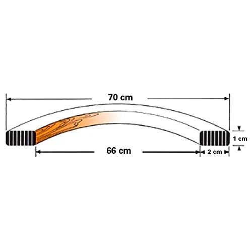 Sport-Tec Aro de Gimnasia Madera, Hula Hoop, aro de Entrenamiento, aro de Gimnasia, aro de Fitness, círculo de Gimnasia, reducción de Peso, 60cm