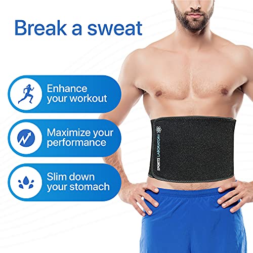 Sports Laboratory Faja Lumbar Hombre y Mujer PRO+ - Ideal para Perder Peso y Mejorar la Postura al Ejercitarse - Incluye Bolso Transportador y Guía de Ejercicios - Talle Único, Ajustable
