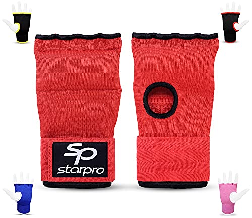 Starpro Guantes Interiors Boxeo Envolturas - Elástico Acolchado Cinta Vendas Bueno para MMA Artes Marciales Muay Thai Lucha Puñetazos Entrenamiento Gimnasio | Ejercicio Mano Muñeca Vendaje