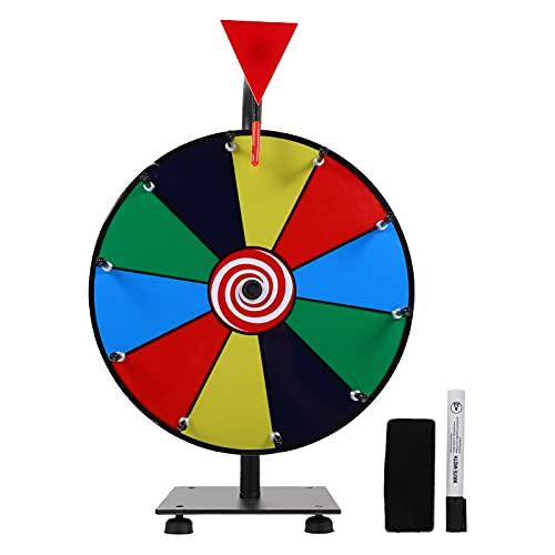 STOBOK Rueda Giratoria del Premio Ruedas de La Mesa del Premio de 12 Pulgadas Escribir en Pizarra Borrable para Ferias Comerciales Juegos de Oficina Fiestas de Bar Coloridas