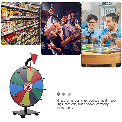 STOBOK Rueda Giratoria del Premio Ruedas de La Mesa del Premio de 12 Pulgadas Escribir en Pizarra Borrable para Ferias Comerciales Juegos de Oficina Fiestas de Bar Coloridas