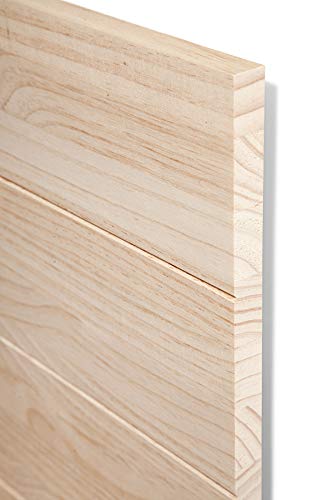 SUENOSZZZ-ESPECIALISTAS DEL DESCANSO Cabecero de Cama de Madera TREVINCA Color Crudo para Pared. Cabecero de Tablas Horizontales. Estilo Vintage, para Camas de 135