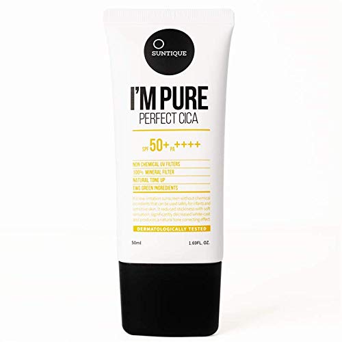 SUNTIQUE Filtro Solar Facial I'm Pure Perfect Cica - 1 Unidad, 50 Mililitro