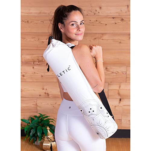 Superletic Esterilla Yoga Antideslizante Elite, Esterillas para Pilates, Deporte, Fitness y Gimnasia, Gruesa, Cómoda y Tacto Agradable, para Ejercicios y Estiramientos, con Bolsa, Mat (183x61x0.4 cm)