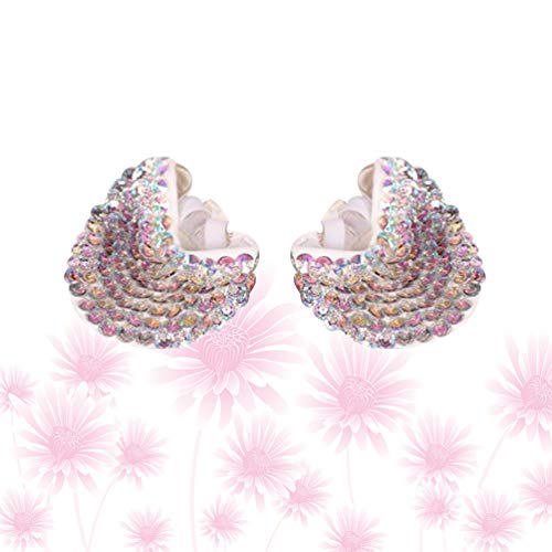SUPVOX Media Suela Zapatos de Baile Punto de inflexión Ballet Rhinestone Dedo del pie Zapatos Zapatilla Talla s 1 par Talla 34-35