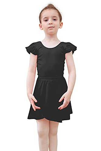 Tancefair Falda de ballet para niñas con cintura ajustable para niños y adultos, Negro (Pull On), M(110-140cm)