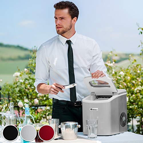 TecTake MÁQUINA DE Cubitos DISPENSADOR DE Cubitos Profesional (Rojo | No. 400475)