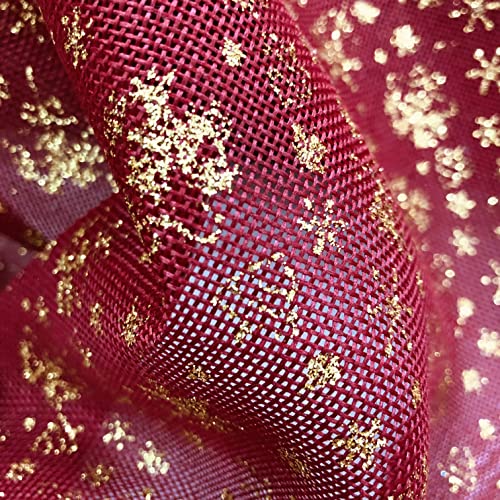 Tejido de Arpillera Estampada Navidad Roja Por Metros, ancho 1,50 Mtrs. 1 Mtr.