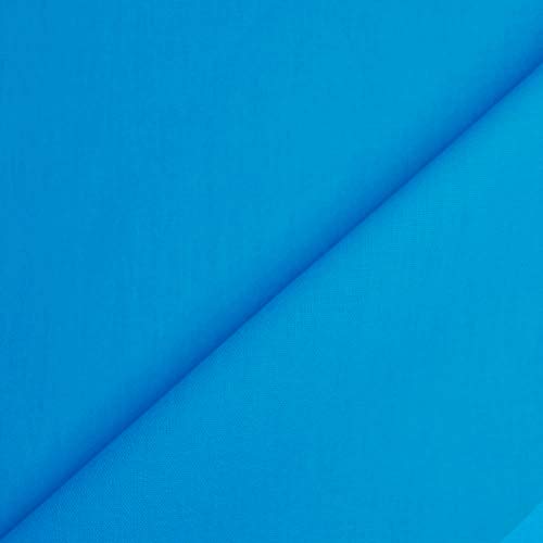 Tejido de popelín 100% algodón - Disponible en más de 20 colores - Se vende por piezas - Telas para manualidades (1m x 1m46, Turquesa)