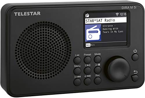 Telestar Dira M 5i - Radio por Internet (Pantalla a Color TFT, UPnP y Reproductor Multimedia USB, Despertador, Bluetooth 5.1, Control Remoto vía aplicación Soundmat)