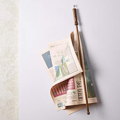 Tellier Varilla Portaperiódicos, Práctico y Manejable, Herramienta para Leer Fácilmente Periódicos y Revistas, Ideal para Bares y Restaurantes, Fabricado en Madera, 75 cm