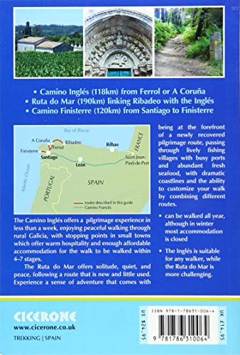 The Camino Ingles and Ruta do Mar: To Santiago de Compostela and Finisterre from Ferrol, A Coruna or Ribadeo [Idioma Inglés] (Cicerone Travel Guides)