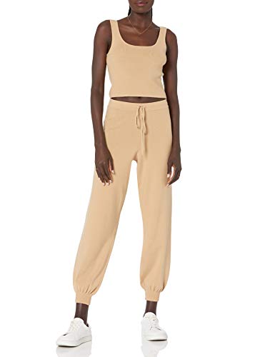 The Drop Maddie Pantalón Jogger Supersuave Holgado para Mujer, Curds & Whey, 3XL Grande