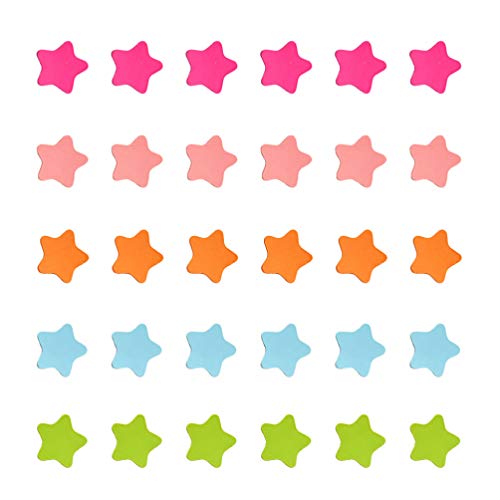 Tomaibaby Imanes de Estrellas Coloreados 120 Piezas Etiqueta Engomada Magnética de Estrellas Pizarra Etiqueta Engomada Magnética del Refrigerador Lindos Imanes Funcionales para Clase