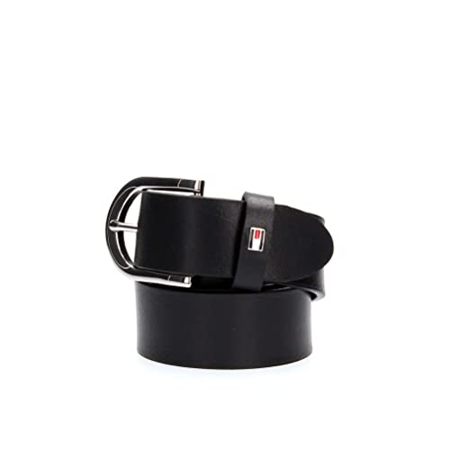 Tommy Hilfiger Danny Leather Belt Cinturón, Masters Black, 80 para Mujer