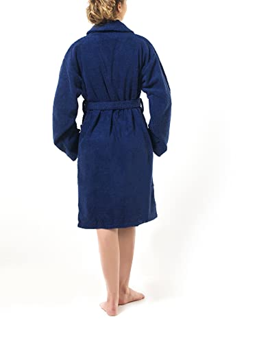 Top Towels - Albornoz Unisex - Albornoz de Ducha para Hombre o Mujer - 100% Algodón-  500g/m2 - Albornoz de Rizo, Marino, XXL (1450295)