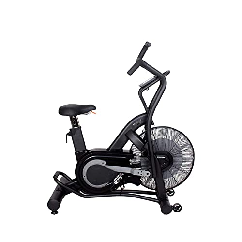 TRENDINGFIT| Bicicleta estática Indoor Air Bike KFT| Pantalla LCD| MAX. 130kg| Dispone de Ruedas