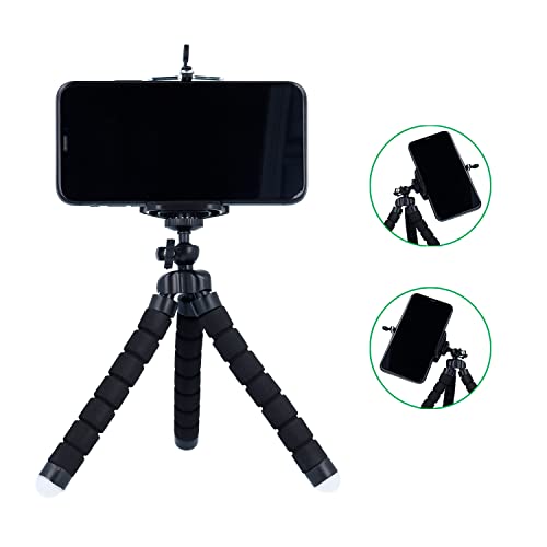 Trípode para Móvil, Soporte Móvil Flexible 360° Rotación para Selfies Soporte con Control Remoto, Trípode Portátil, Trípode 3 Patas Compatible con Móviles iPhone y Android