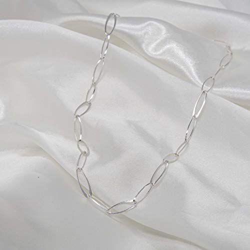 Tuscany Silver Pulsera para Mujer en Plata, Cadena Elíptica - 51cm
