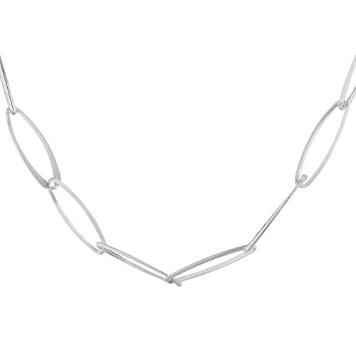 Tuscany Silver Pulsera para Mujer en Plata, Cadena Elíptica - 51cm