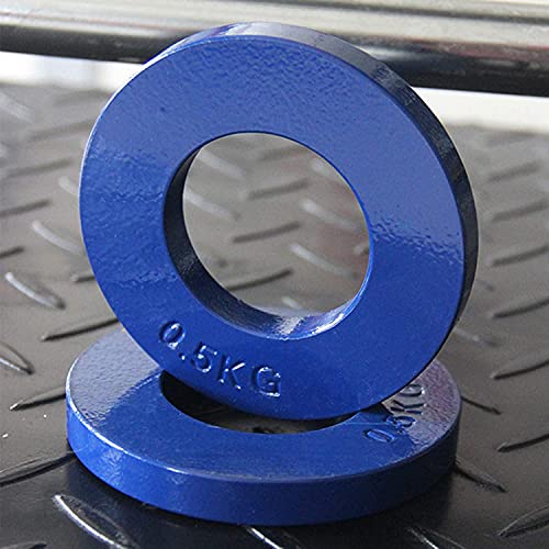 U/D Acero olímpico fraccionario placa de peso micro placas pesos 2pcs (azul 0.5kg)