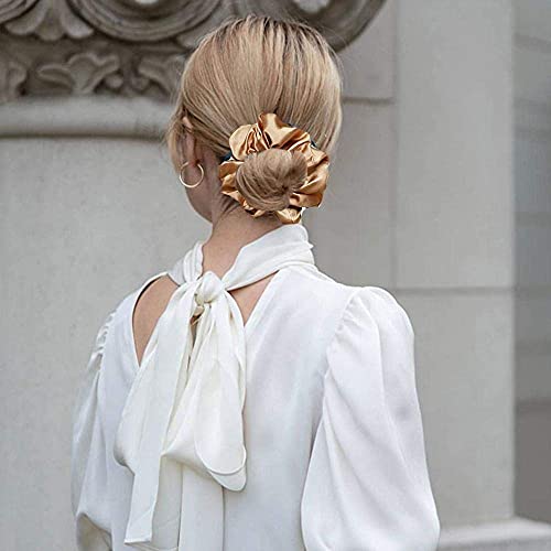 Uni-Fine 7 Pcs Gomas de Pelo Satinadas， Cabello Scrunchies Lazos Elásticos se Banda Pelo Stretchy Goma de Pelo Delicadas Y Duraderas Scrunchies Elástico Cabello Cuerdas Scrunchie para Mujeres Niñas