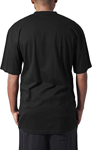 Urban Classics Camiseta básica de Manga Corta de Hombre, Cuello Redondo Normal, de algodón Grueso, Largo Oversize, Color: Negro, Talla: XL