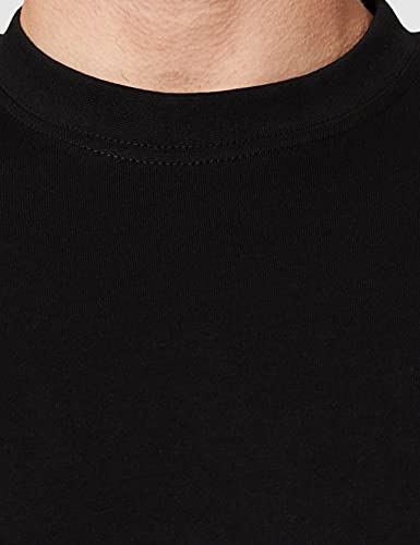 Urban Classics Camiseta básica de Manga Corta de Hombre, Cuello Redondo Normal, de algodón Grueso, Largo Oversize, Color: Negro, Talla: XL