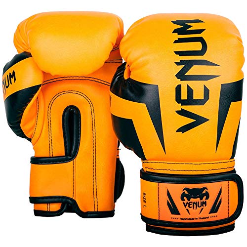 Venum Elite - Guantes de Boxeo Unisex para niño, neón y Naranja, FR: M (Talla del Fabricante: Mediana)